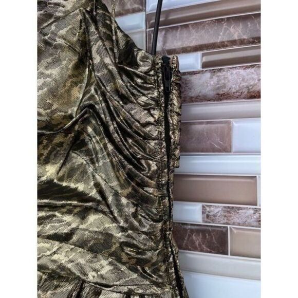 Jackie Bernard for EKLEKTIC Gold Lame Dress size 6 - Picture 5 of 12